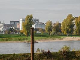 Düsseldorf och de Rhen flod foto
