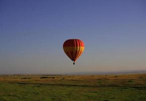 luftballong över masai mara, kenya, afrika