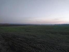 morgon- och natt panorama av gryning foto