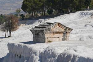 grav på hierapolis gammal stad, pamukkale, denizli, turkiye foto