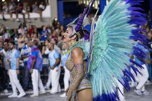 rio, Brasilien,- april 24, 2022, samba skola vila isabel i de rio karneval hölls på de märken de sapucai sambadrome foto