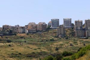 landskap i en små stad i nordlig israel. foto