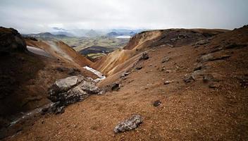 vulkaniskt landskap - landmannalaugar, Island foto