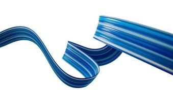 abstrakt blå band modern trendig stil 3d illustration foto