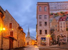 quebec, Kanada, 2018 - plats royale i gammal Quebec stad, kanada foto