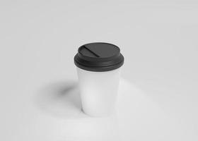 attrapp av en vit kaffe kopp foto