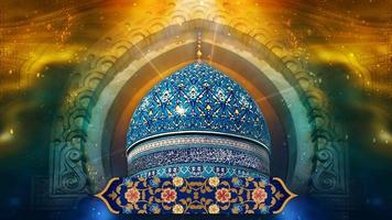 islamic bakgrund ghaus e paak gaus e azam bagdad grav gumbad kupol foto