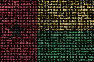 guinea bissau flagga är avbildad på de skärm med de program koda. de begrepp av modern teknologi och webbplats utveckling foto