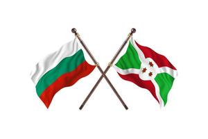 bulgarien mot burundi två Land flaggor foto
