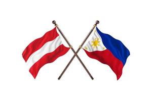 österrike mot filippinerna två Land flaggor foto
