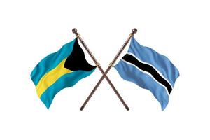 Bahamas mot botswana två Land flaggor foto