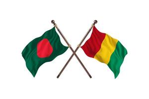 bangladesh mot guinea två Land flaggor foto