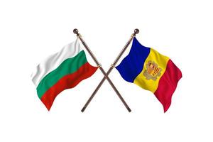 bulgarien mot andorra två Land flaggor foto
