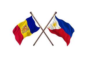 andorra mot filippinerna två Land flaggor foto