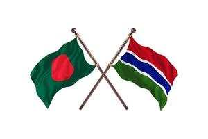 bangladesh mot de gambia två Land flaggor foto