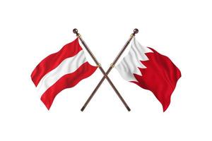 österrike mot bahrain två Land flaggor foto