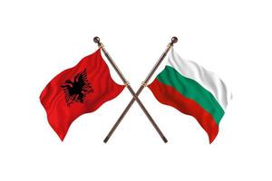 albania mot bulgarien två Land flaggor foto