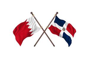 bahrain mot Dominikanska republik två Land flaggor foto