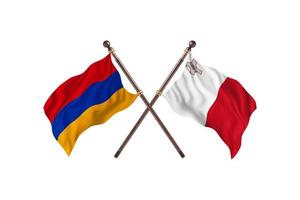 armenia mot malta två Land flaggor foto