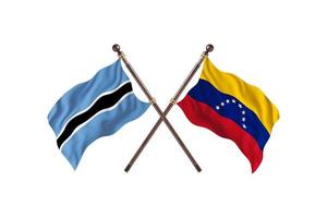 botswana mot venezuela två Land flaggor foto