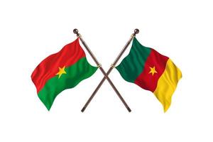 Burkina faso mot cameroon två Land flaggor foto