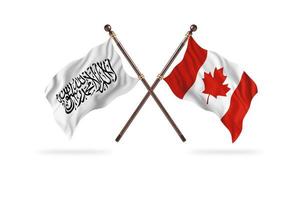 islamic emirat av afghanistan mot kanada två Land flaggor foto