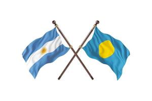 argentina mot palau två Land flaggor foto