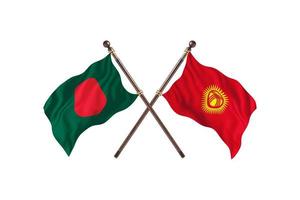 bangladesh mot kyrgyzstan två Land flaggor foto
