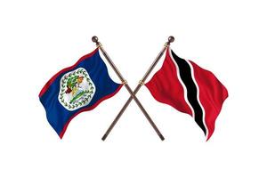 belize mot trinidad och tobago två Land flaggor foto