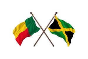 benin mot jamaica två Land flaggor foto