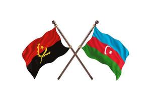 angola mot azerbaijan två Land flaggor foto