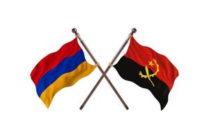 armenia mot angola två Land flaggor foto
