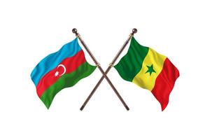 azerbaijan mot senegal två Land flaggor foto