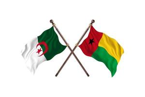 algeriet mot guinea-bissau två Land flaggor foto