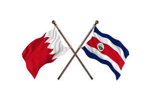 bahrain mot costa rica två Land flaggor foto