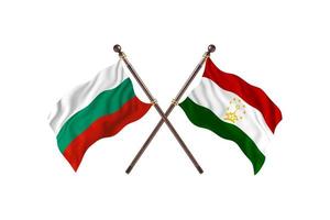 bulgarien mot tadzjikistan två Land flaggor foto
