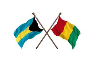 Bahamas mot guinea två Land flaggor foto