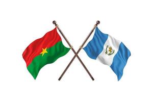 Burkina faso mot guatemala två Land flaggor foto