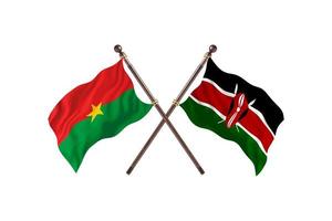 Burkina faso mot kenya två Land flaggor foto