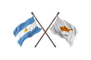 argentina mot cypern två Land flaggor foto