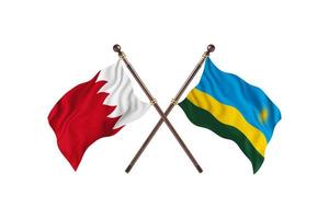 bahrain mot rwanda två Land flaggor foto