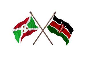 burundi mot kenya två Land flaggor foto