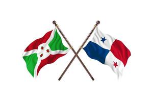 burundi mot panama två Land flaggor foto