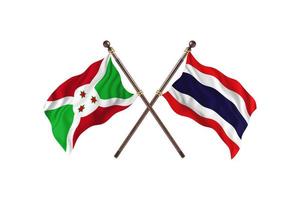 burundi mot thailand två Land flaggor foto