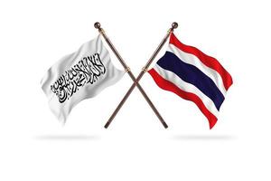 islamic emirat av afghanistan mot thailand två Land flaggor foto