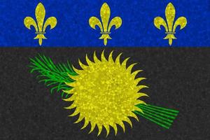 flagga av guadeloupe på Frigolit textur foto