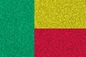 flagga av benin på Frigolit textur foto