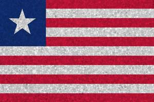 flagga av Liberia på Frigolit textur foto