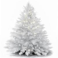 3d jul träd på isolerat vit bakgrund. Semester, firande, december, glad jul foto