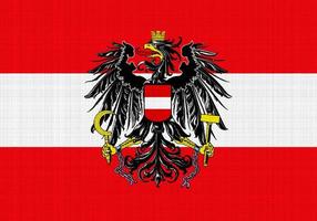 flagga och täcka av vapen av österrike på en texturerad bakgrund. begrepp collage. foto